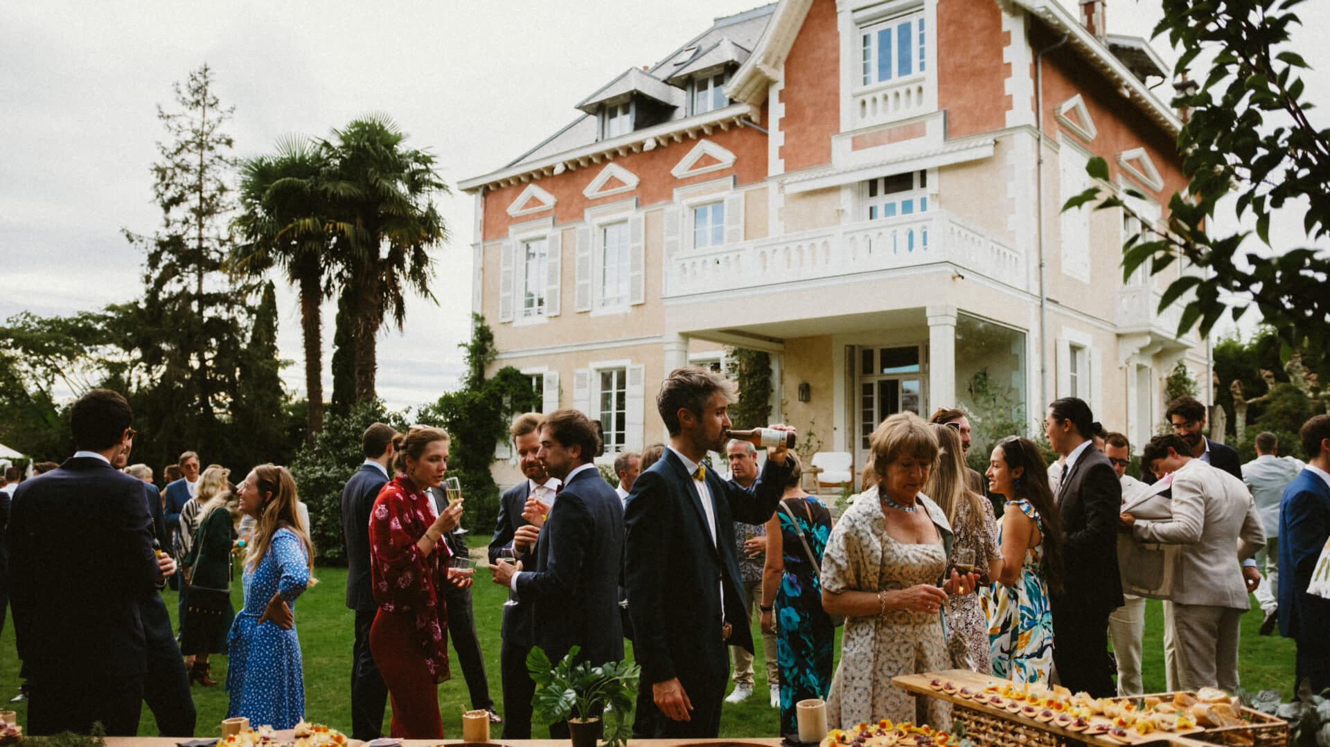 Ceremonie avec cocktail jardin parc biarritz pays basque